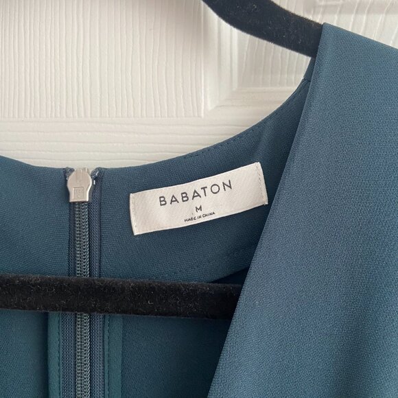 Aritzia Elegant Knot-Front Dress (Teal) - Picture 3 of 4